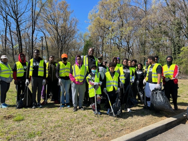 Staff from Memphis Allies and Youth Villages partnered with nearly a dozen other organizations for a Whitehaven Community Clean-Up