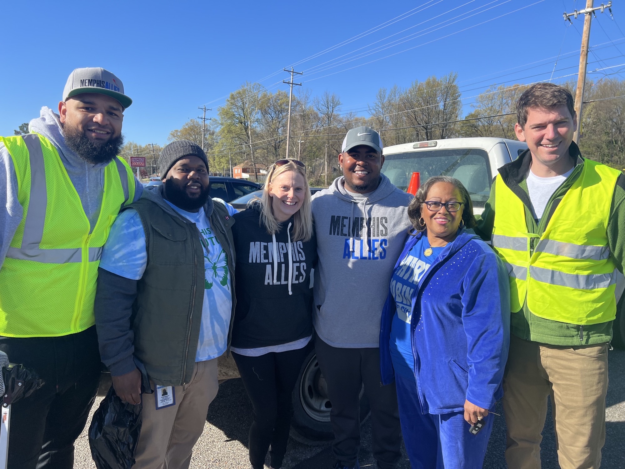 Staff from Memphis Allies and Youth Villages partnered with nearly a dozen other organizations for a Whitehaven Community Clean-Up