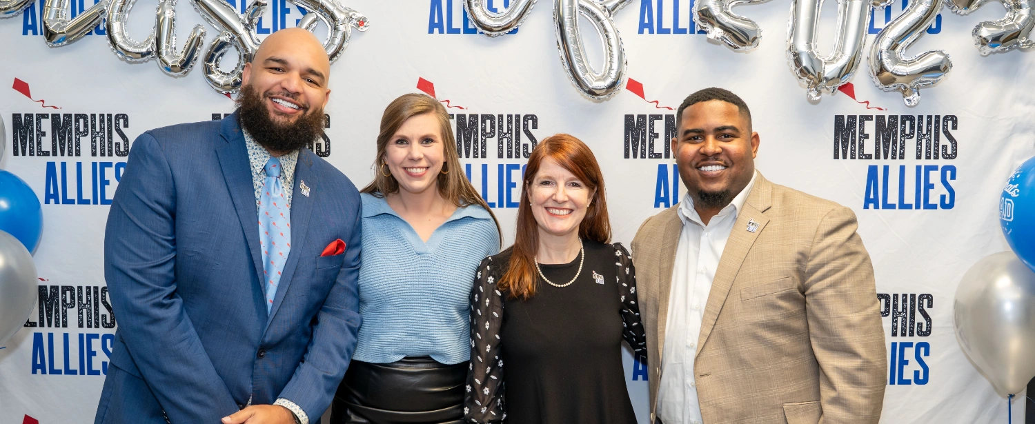 Memphis Allies directors from left to right: Carl Davis, Brittney Jordan Ragin, Susan Deason, and Jevonte Porter, Sr.